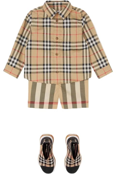Fashion for Baby Boys Burberry Beige Shirt Baby Boy
