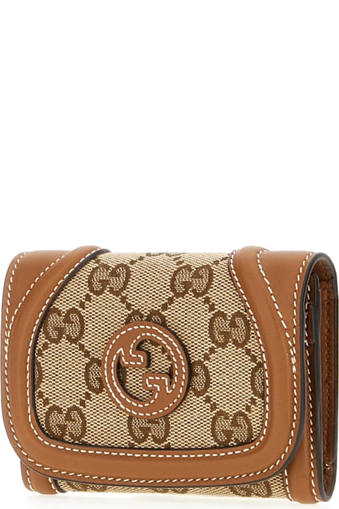 Gucci for Women Gucci Leather And Gg Fabric Wallet