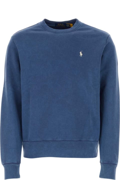 Fashion for Men Polo Ralph Lauren Air Force Blue Cotton Sweatshirt