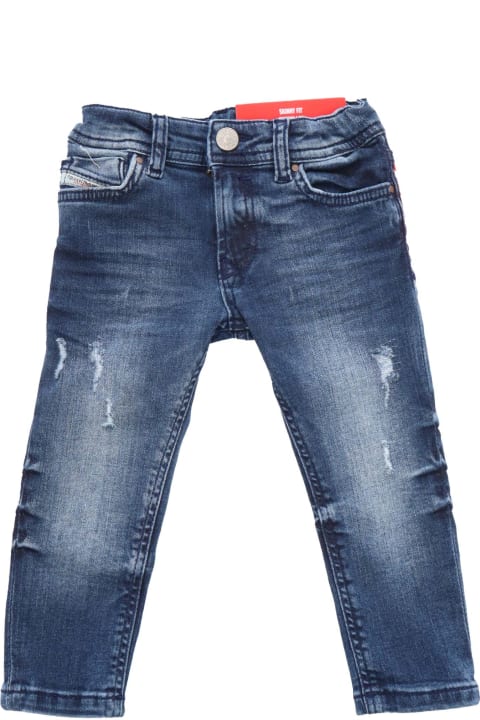 Diesel Bottoms for Baby Girls Diesel D-slinkie Blue Jeans