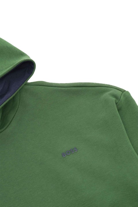 Hugo Boss Topwear for Boys Hugo Boss Green Sweatshirt With Print