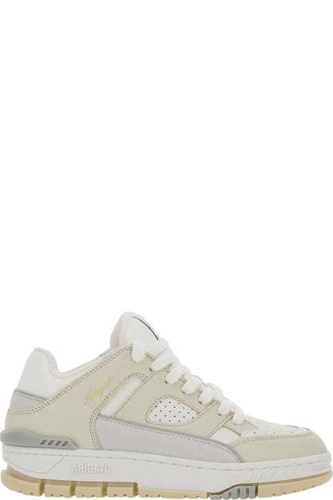 Axel Arigato for Women Axel Arigato 'area Lo' White And Beige Sneakers With Logo Detail In Leather Blend Woman