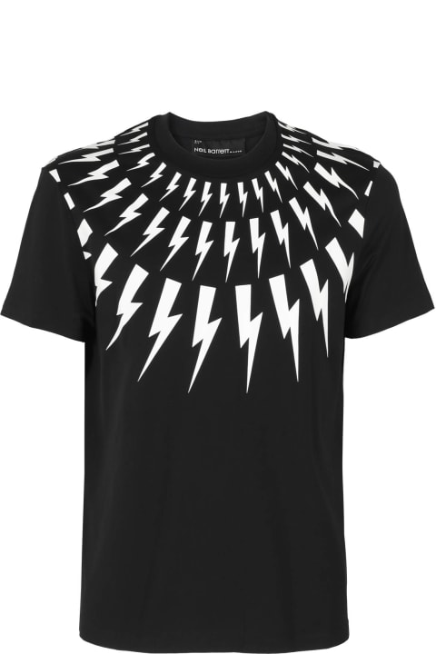Fashion for Men Neil Barrett Fairisle Thunderbolt Slim T-shirt