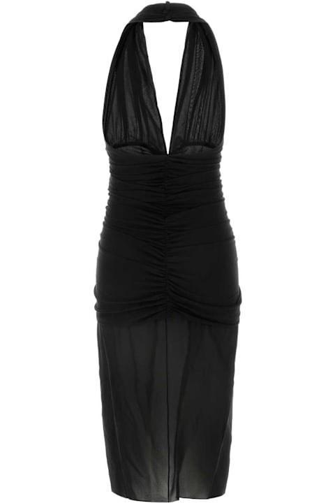 Dresses for Women Saint Laurent Black Crepe Dress