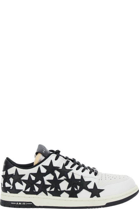 AMIRI for Men AMIRI Black And White Low Top Sneakers With Stars In Leather Man