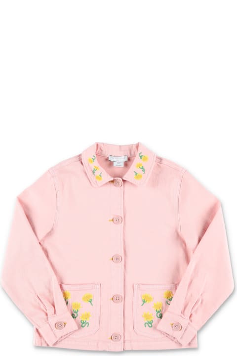 Stella McCartney Kids Coats & Jackets for Girls Stella McCartney Kids Sunflower Embroidery Denim Jacket