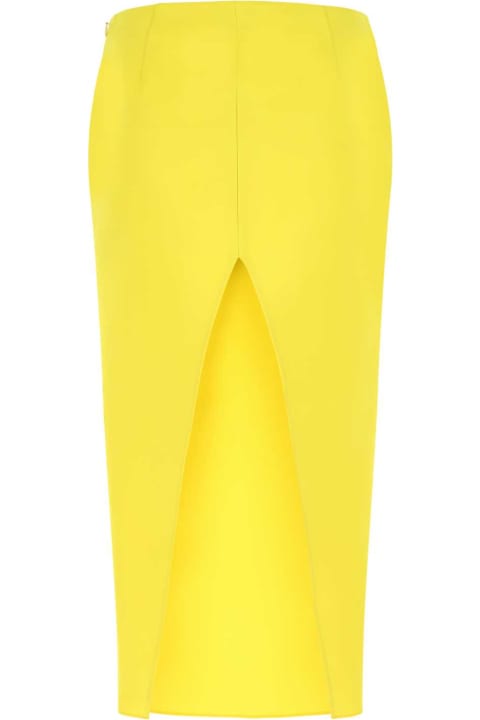Prada for Women Prada Yellow Satin Skirt