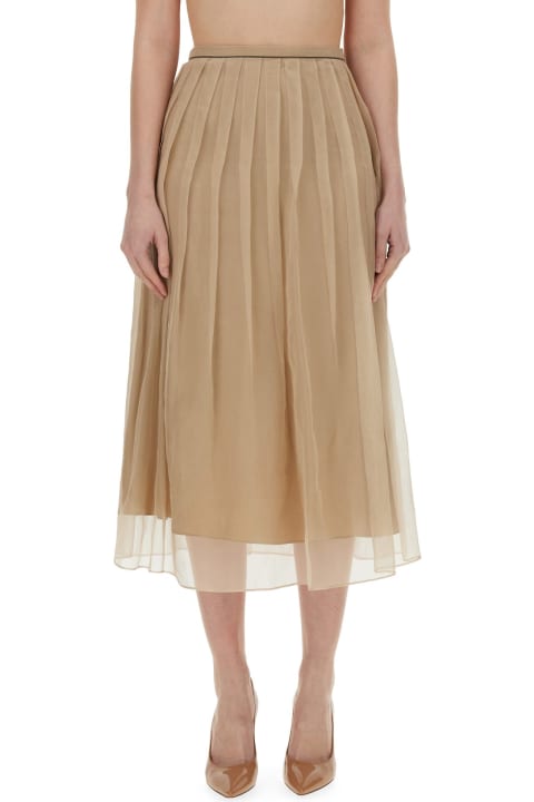 Skirts for Women Brunello Cucinelli Silk Skirt