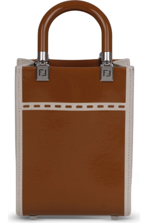 ウィメンズ新着アイテム Fendi Fendi Sunshine Mini Bag In Canvas And Patent Leather