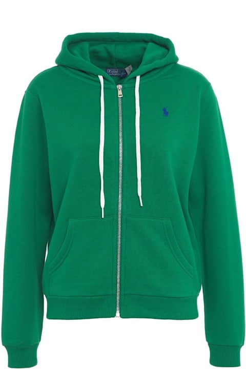 Homeware Polo Ralph Lauren Logo Embroidered Zipped Hoodie