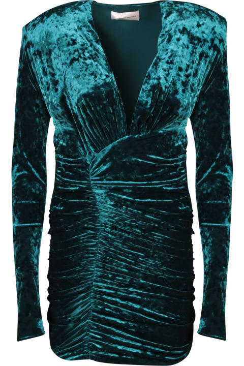 ウィメンズ Alexandre Vauthierのワンピース＆ドレス Alexandre Vauthier Velvet Dress Cypress Green