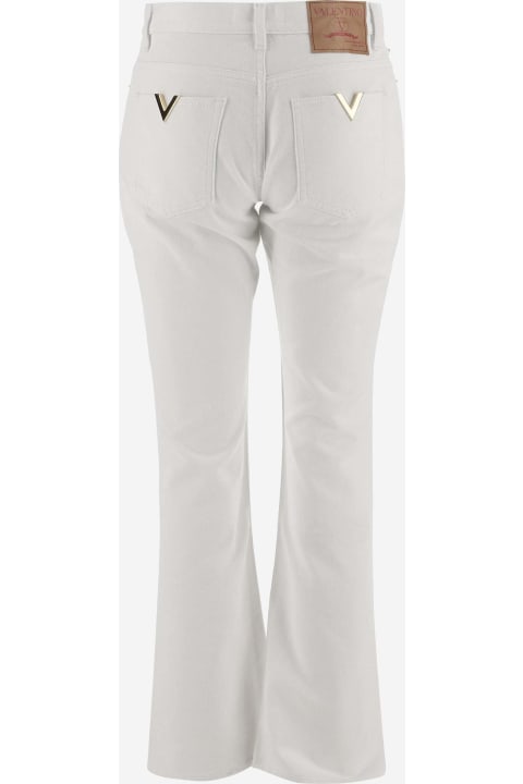 Valentino Pants & Shorts for Women Valentino Cotton Denim Jeans With Vlogo