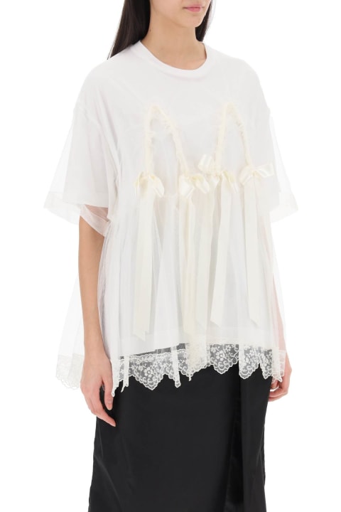 Simone Rocha Topwear for Women Simone Rocha Tulle Top With Lace And Bows