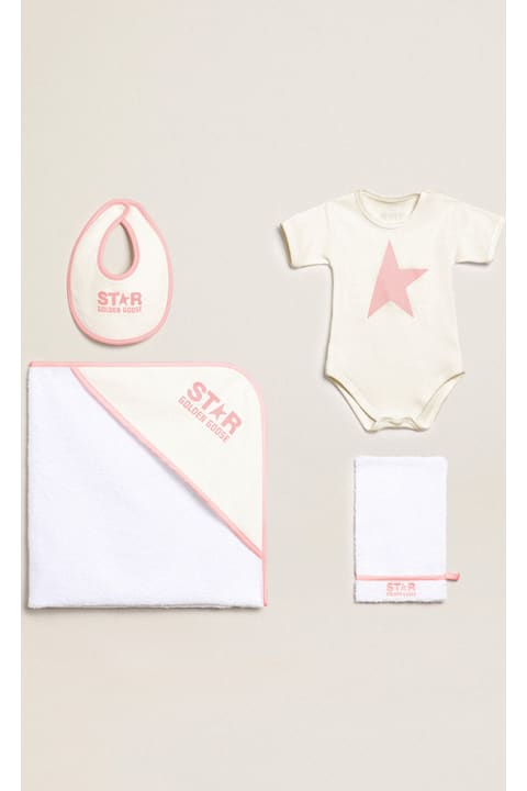 Golden Goose Bodysuits & Sets for Baby Girls Golden Goose Logo Gift Set