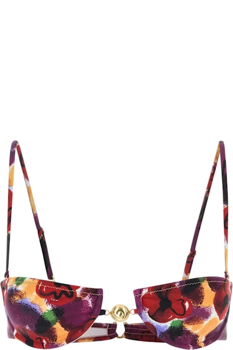 أدوات منزلية Reina Olga Printed Stretch Nylon Hommond Bikini Top