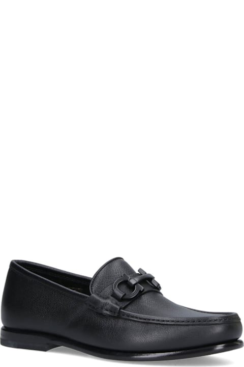 Ferragamo لـ Kids Ferragamo "gancini "loafers