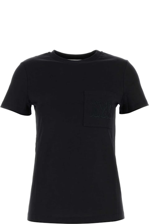 Max Mara Black Cotton Papaia T-shirt