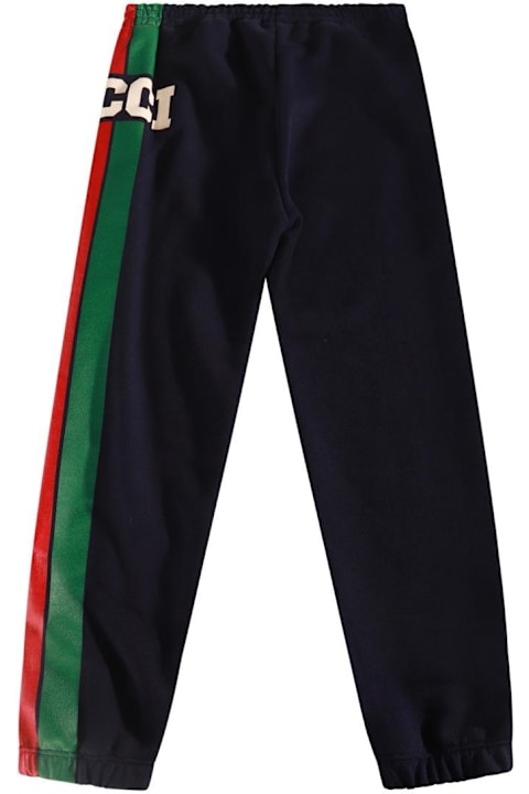 Gucci ملابس تحتية لـ أولاد Gucci Logo Printed Straight Leg Track Pants