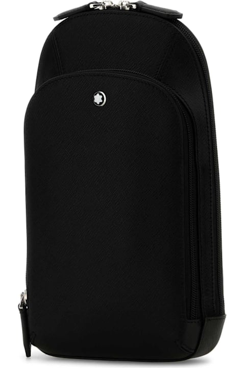 Montblanc لـ Men Montblanc Black Leather Sartorial Crossbody Bag