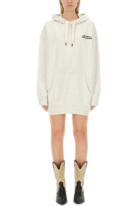 Isabel Marant for Women Isabel Marant Oversized Hoodie With Contrasting Logo Print