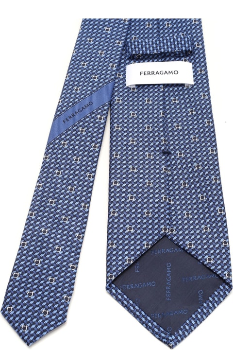 Ties for Men Ferragamo 'gancini' Silk Tie