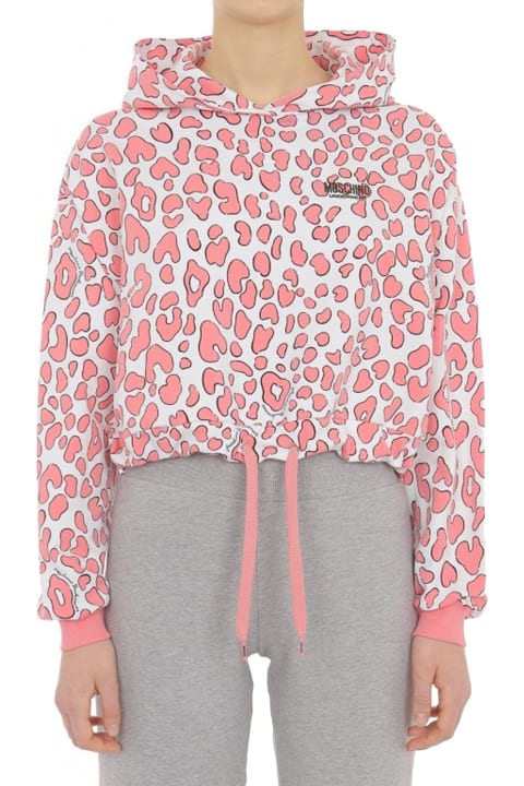 Moschino Coats & Jackets for Women Moschino Underwear Print Cropped Hoodie
