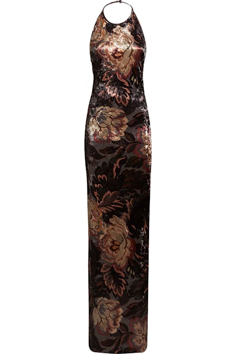Jumpsuits for Women Etro Floral Foliage Printed Chenille Dress