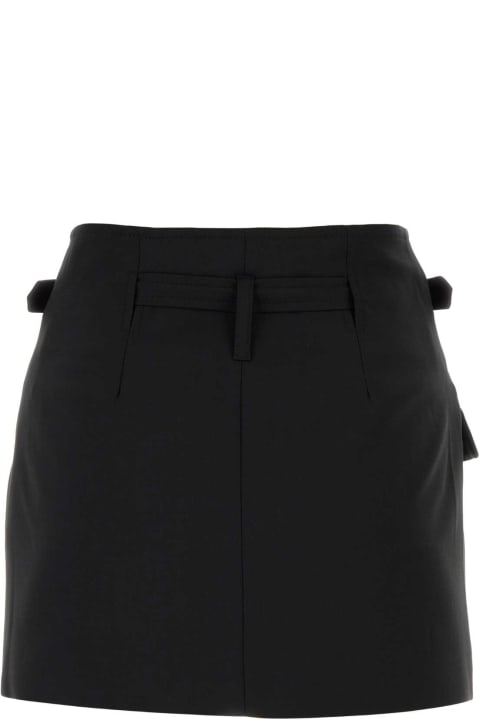 Dion Lee Clothing for Women Dion Lee Black Stretch Polyester Blend Mini Skirt