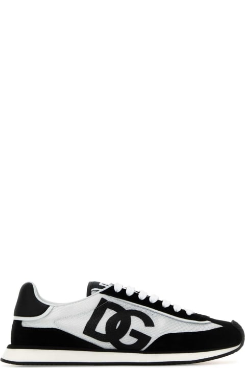 Dolce & Gabbana for Women Dolce & Gabbana Two-tone Mesh And Suede Dg Aria Sneakers