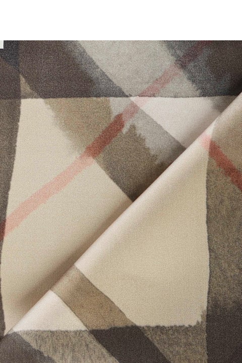 Fashion for Men Burberry Watercolor Check Silk Scarf
