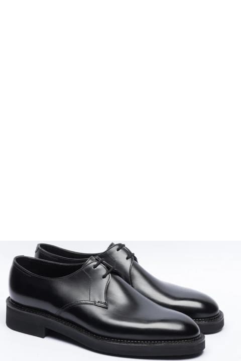 John Lobb Shoes for Men John Lobb Haldon Derby Black Calfskin With Rubber Sole