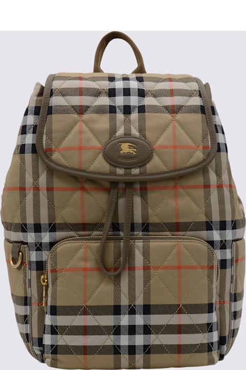 Burberry Beige Horseshoe Backpack