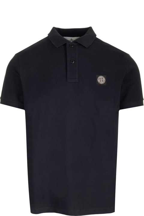 Stone Island Clothing for Men Stone Island Slim Fit Short Sleeve Stretch Polo Shirt With Applied Logo