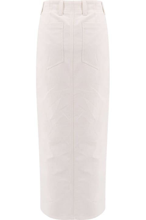Skirts for Women Brunello Cucinelli Cotton And Linen Skirt With Diagonal Motif