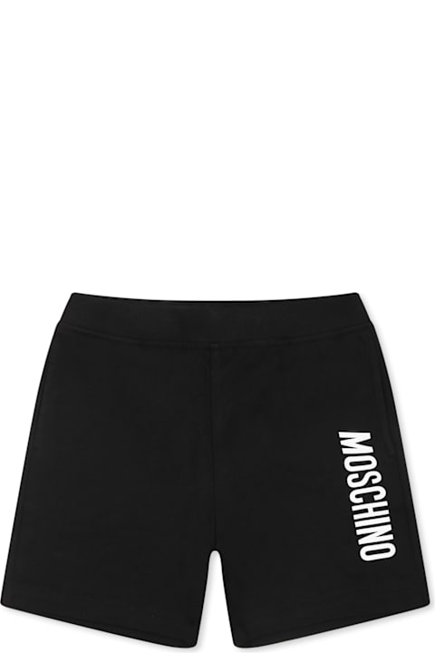 Bottoms for Baby Boys Moschino Balck Shorts For Baby Boy With Logo