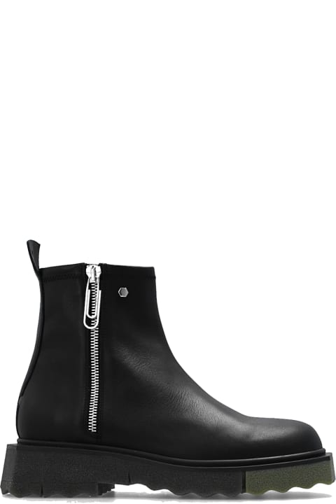 Off-White Boots for Men Off-White Ankle Leather Boots