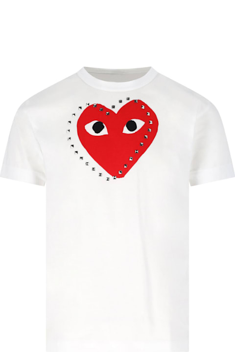 Comme des Garçons Play for Men Comme des Garçons Play Logo T-shirt With Studs
