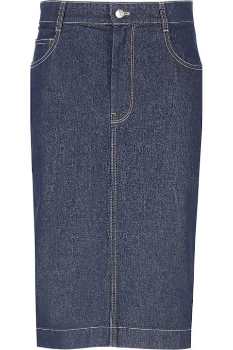 Maison Kitsuné Skirts for Women Maison Kitsuné Straight Denim Skirt