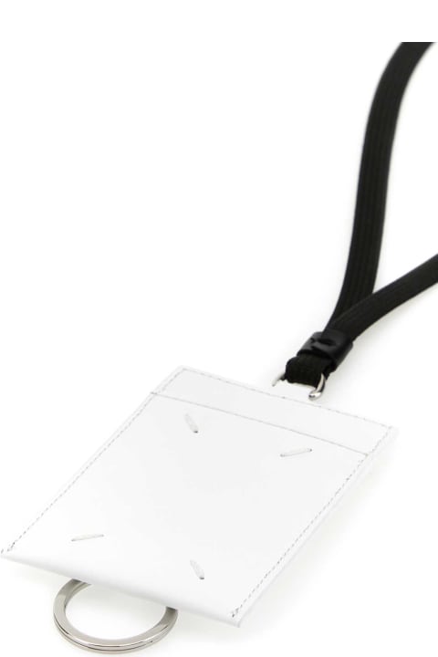 メンズ Maison Margielaのアクセサリー Maison Margiela White Leather Card Holder