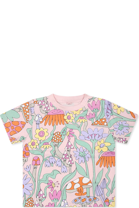 Homeware Stella McCartney Kids Pink T-shirt For Baby Girl With Flowers
