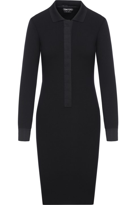 Tom Ford for Women Tom Ford Full Needle Stretch Wool - 14gg Polo Dress