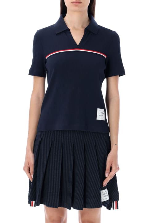 Thom Browne Topwear for Women Thom Browne S/s Polo With Web Stripes