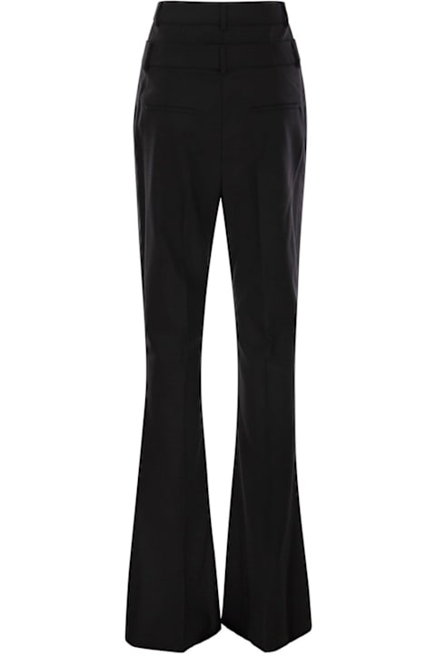 SportMax for Women SportMax Layered-effect Pleat Detailed Flared Trousers