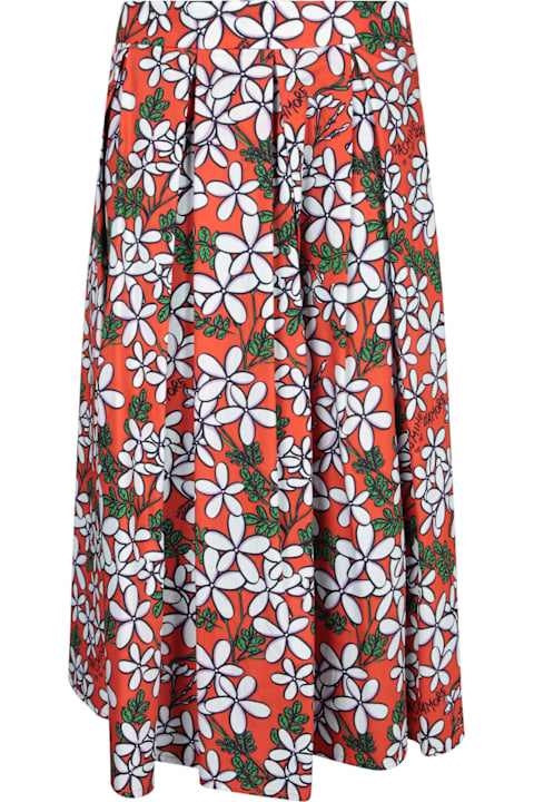 Alessandro Enriquez Clothing for Women Alessandro Enriquez Jasmine Poplin Skirt Wheel In Red
