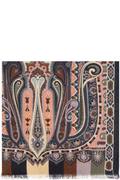 Accessories for Women Etro Graphic Printed Frayed-edge Scarf