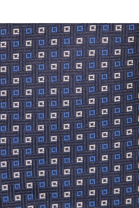 Canali for Men Canali 8cm Geometric Dark Blue Tie