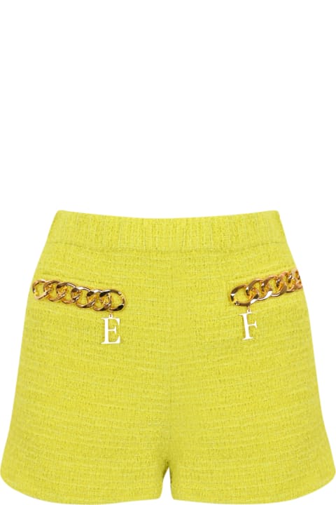Elisabetta Franchi Pants & Shorts for Women Elisabetta Franchi Tweed Shorts With Logo Chain
