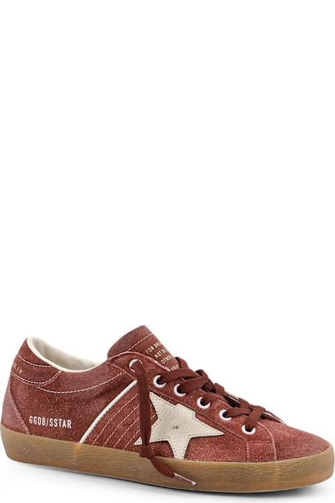Golden Goose Super Star Suede Sneakers With Logo On The Side