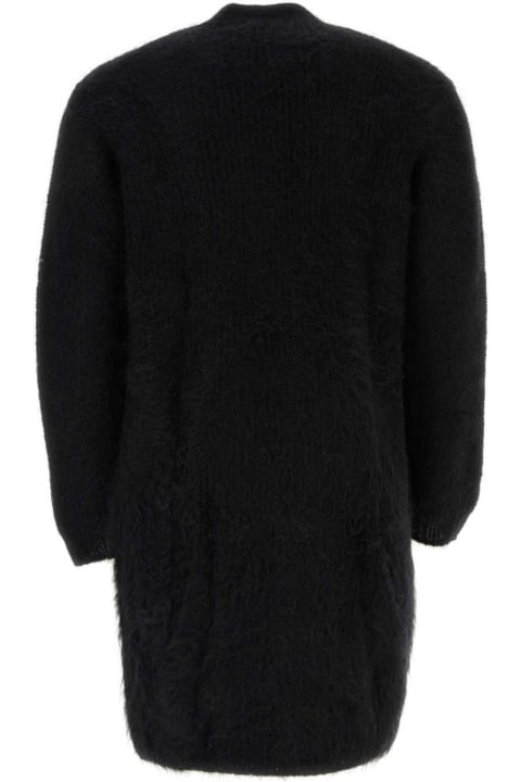 Yohji Yamamoto Sweaters for Men Yohji Yamamoto Black Mohair Blend Cardigan