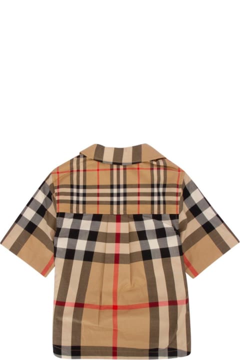Shirts for Boys Burberry Checked Short-sleeved Shirt